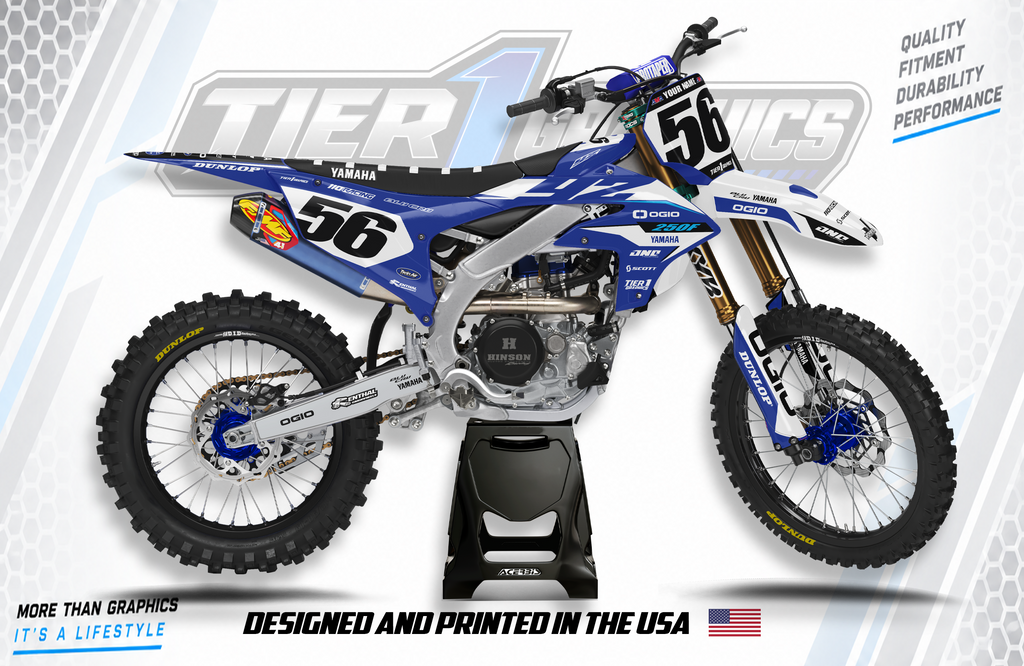 Clipper B graphics kit on a Yamaha YZ250F