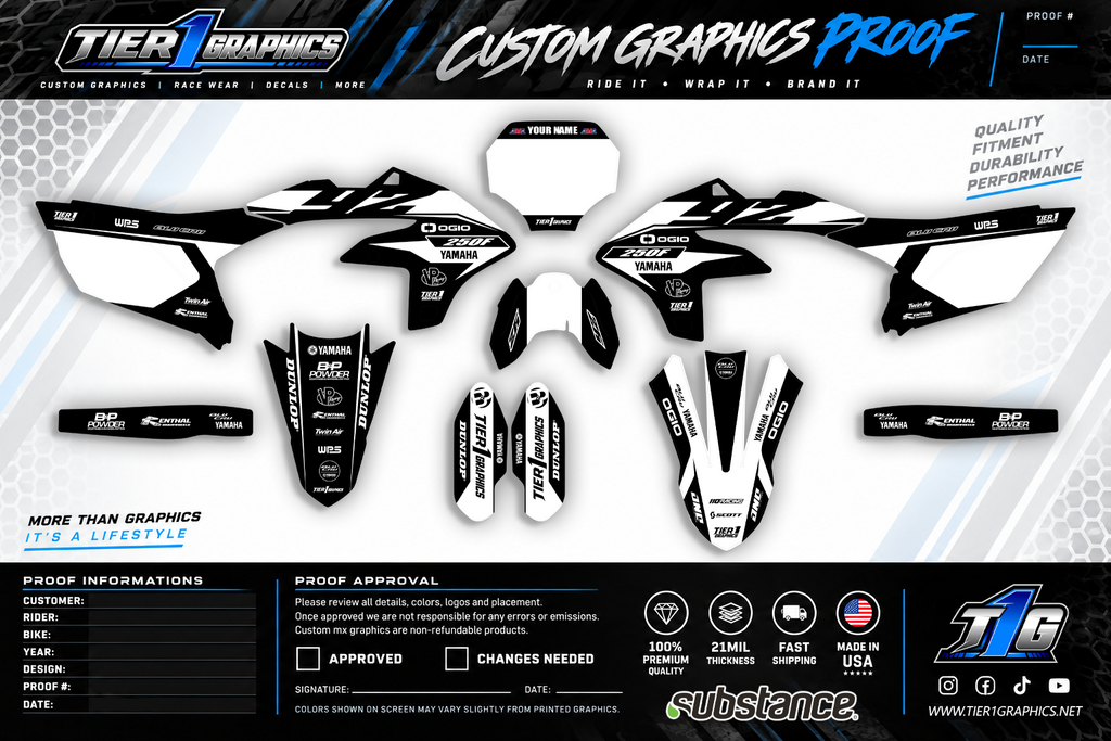 Clipper A graphics kit on a Yamaha YZ250F – view 2