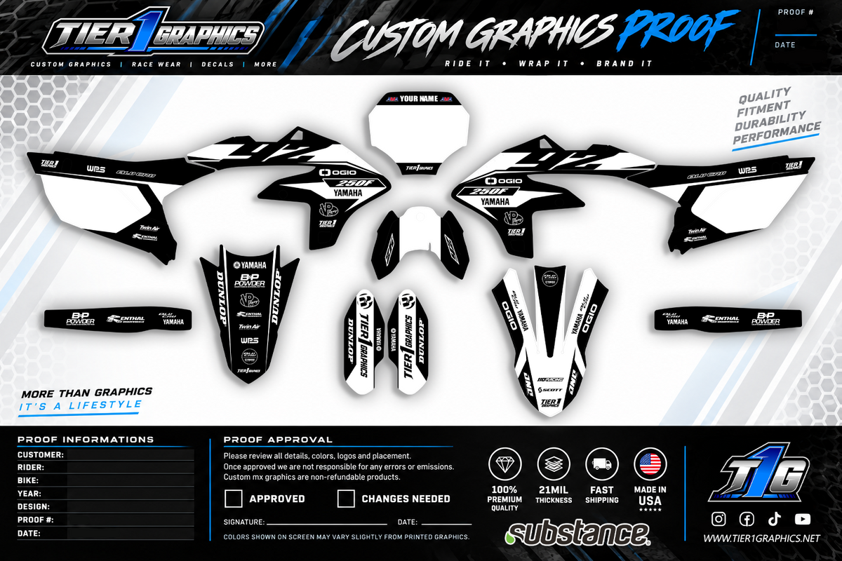 Clipper A graphics kit on a Yamaha YZ250F – view 2
