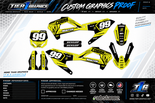 Yellow Bee graphics kit on a Cobra CX50 SR – view 2