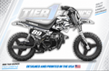 Shred Black/White graphics kit on a Yamaha PW50