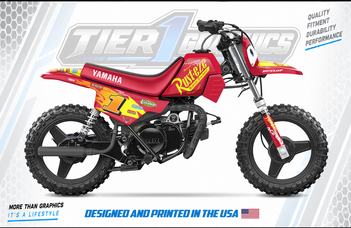 Lightning graphics kit on a Yamaha PW50