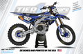 Dodger graphics kit on a Yamaha YZ250F