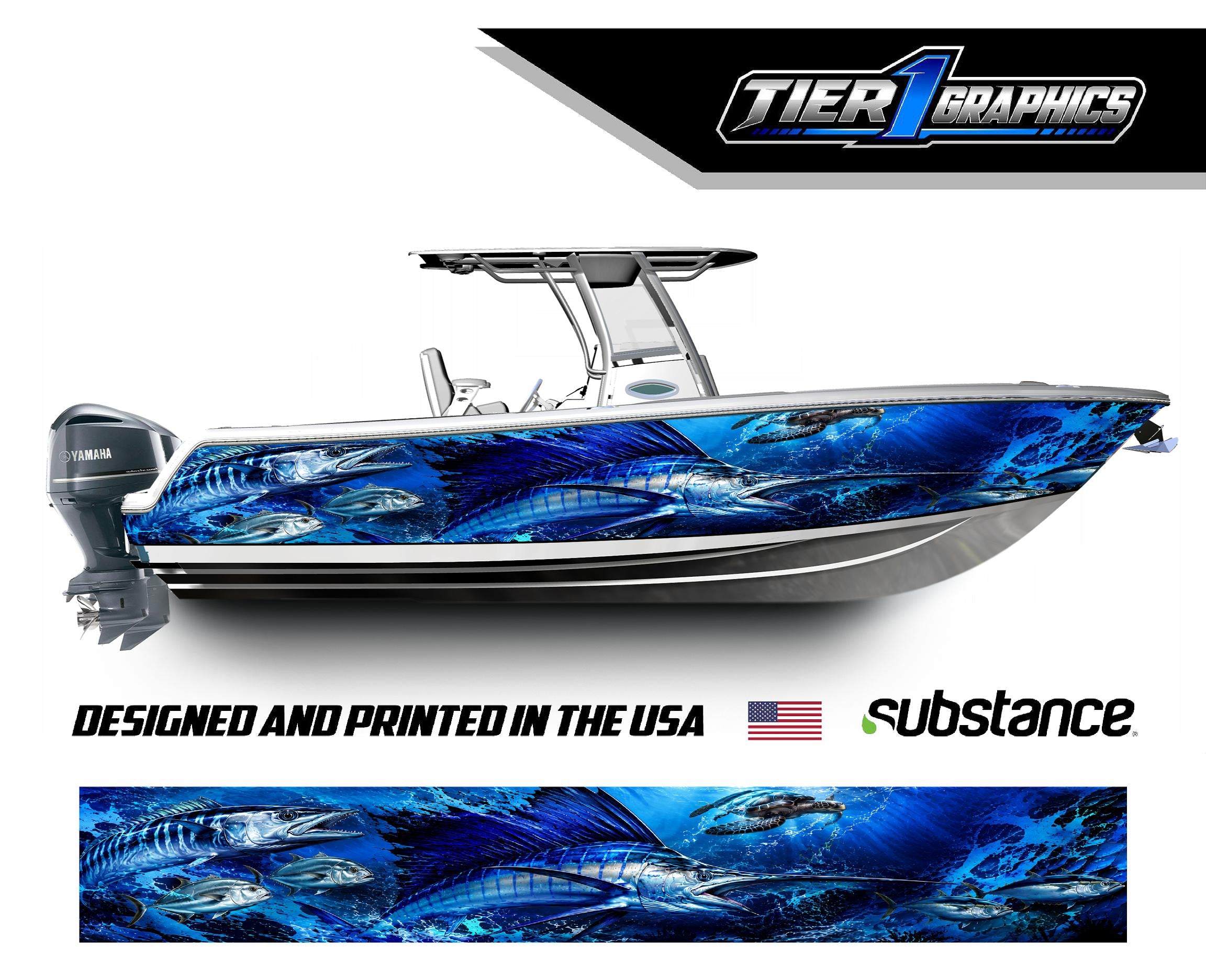 Fishing Boat Wrap- BlueKush