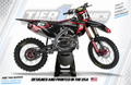 Lava graphics kit on a Honda CRF dirt bike