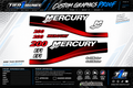 Red reproduction Mercury EFI SaltWater outboard cowling decals – view 2